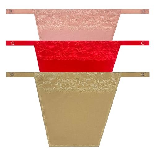 Image of Cotton Clip-on Mock Lace Camisole for Women,Deep Neck Cleavage Cover Cami Secret