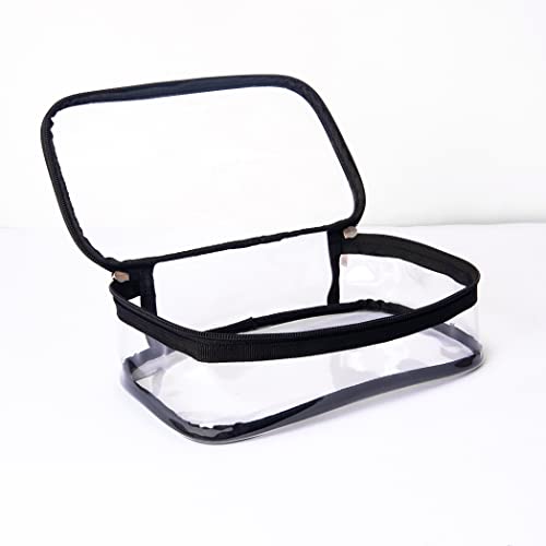 Portable Zippered Transparent Vinyl Travel Cosmetic Bag Clear PVC Makeup Kits Organizer Utility Pouch See Through Plastic TSA Approved Toiletry Carry Pouch2