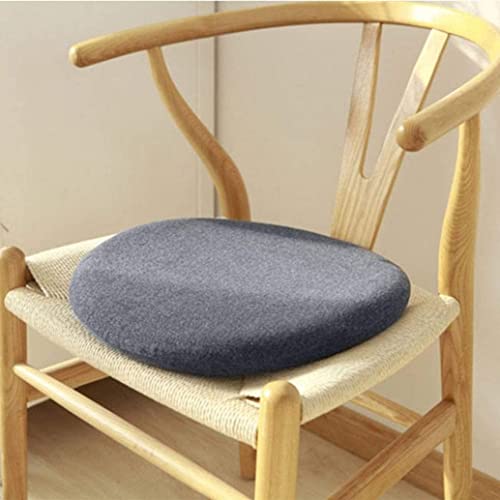 Coussin de siège rond gris en mousse à mémoire de forme douce déhoussable - 8