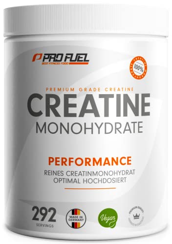 Creatin Monohydrat Pulver 1kg / 1000g reines Kreatin Monohydrat in mikronisierter Qualität - Creatine-Monohydrate optimal hochdosiert - Creatin-Pulver ohne Zusätze, 100% vegan, Vorrat für 292 Tage Cover