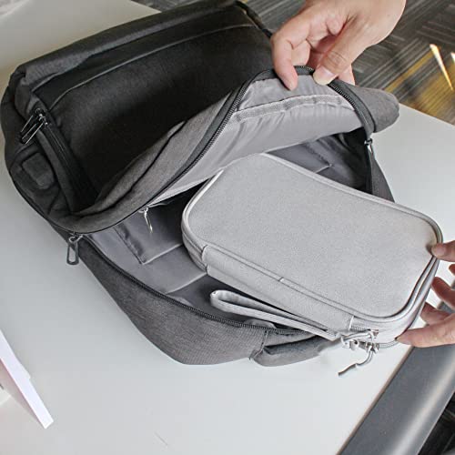 Yundoor Cord Organizer Travel Case, Electronics Pouch Bag for Cable, Portable Charger, Small Tech Accessories (Light Grey, Medium)