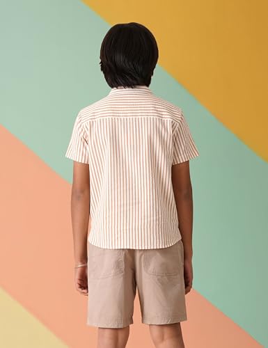 Image of Amazon Brand - Symbol Kids Boy's Half Sleeves Striper Regular Fit Shirt