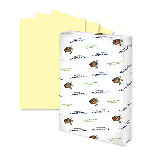 Image of Hammermill Colored Paper, 20 lb Canary Printer Paper, 11 x 17-1 Ream (500 Sheets) - Made in the USA, Pastel Paper, 102152R