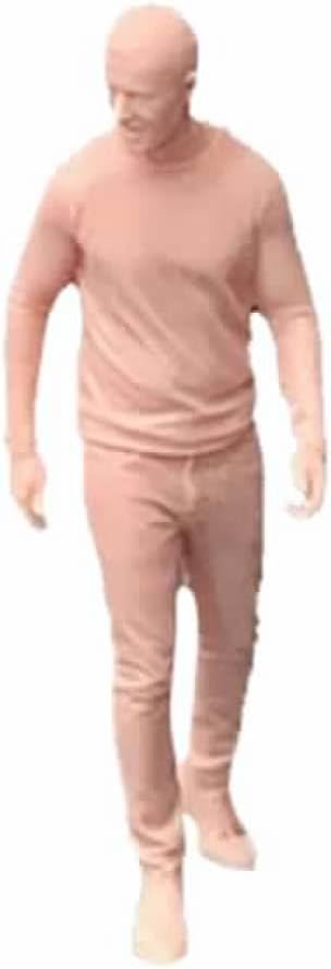 (10 Pcs 1/64 Figure Man Standing Miniature Resin Casual Style Model Garage Kit Need to Be Colored by Yourself