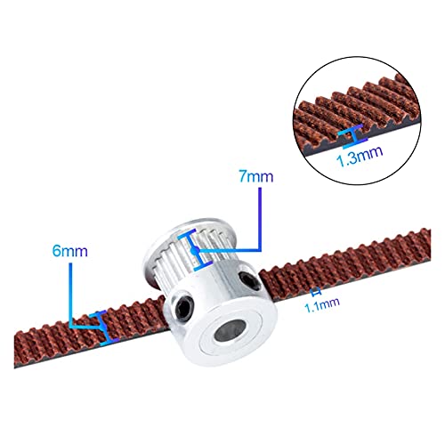 SUTK 10 PCS 2GT. Cintos de temporização de loop fechado GT2 6mm largo borracha síncrona cinto de pol