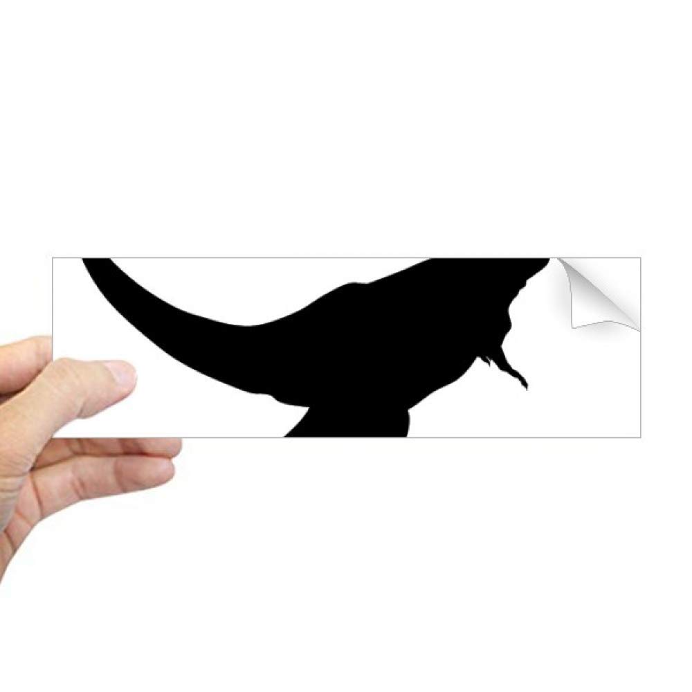 Sticker rectangulaire pour fenêtre motif dinosaure en os noir autocollant vitre