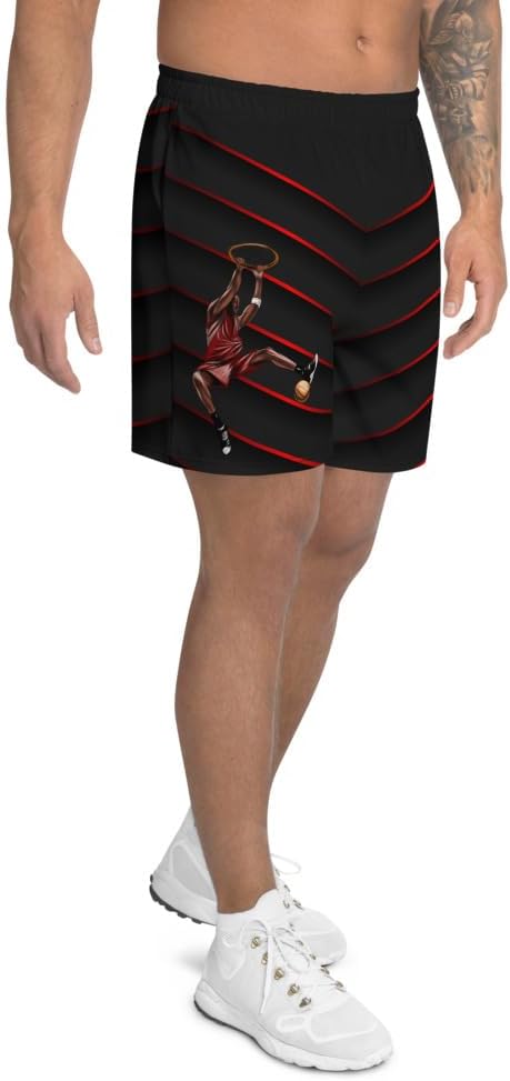 Red Glazer Graphic Men's Athletic Shorts