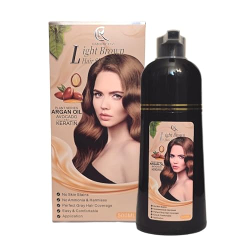 Hair Color Shampoo Light Brown Argan Oil Avocado Keratin miniatura 6