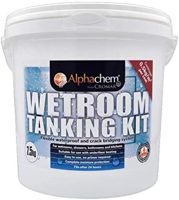 Cromar Alpha Chem Complete Wetroom Tanking Kit | Provide Waterproof and Cracks Bridging System for Wetrooms, Domestic Bathrooms, and Kitchens - 8kg