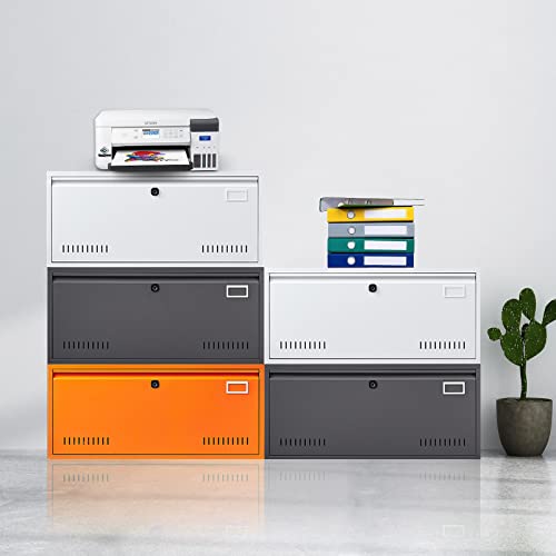 Kaer Metal Lateral File Cabinets With Fingerprint Lock,Drawer Large Metal Filing Cabinet,Lateral File Cabinet,For A4 Legal/Letter Size,Home Office Furniture,Metal Steel #TOP1