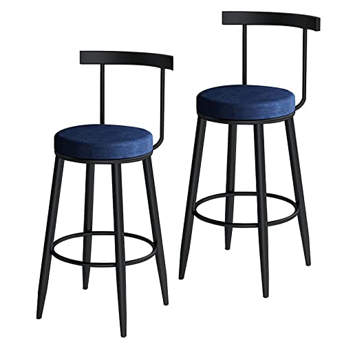Chaises de bar ergonomiques bleues contre le mal de dos avec assise souple