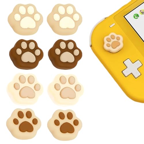 BQRKOTM 8 Pièces Capuchons Joystick Compatibles pour Switch, Boutons en Silicone Thumb Grip Caps Protection, Protège-Pouce Analogique Anti-dérapant adapté à Switch/OLED/Lite