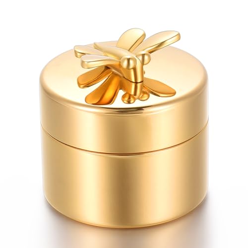 Minicremation Kleine Urne für menschliche Asche, schöne Mini-Sharing Urnen mit exquisiten Box Kremation Lagerung Keepsake Memorial und Asche für geliebte Menschen (G011-Gold)
