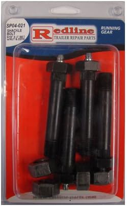 Parafuso de manilha Redline 9/16" x 7,62 cm com porca e graxeira – Kit com 4 unidades