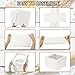 Moretoes 15Pcs Cake Boxes, 12x12x8 Inch White Bakery Boxes with Window Cake Containers Tall Dessert Cardboard Boxes