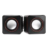  Domybest Mini Haut-Parleur Stéréo avec Interface USB 2.0 Petite Chaîne Hi-FI de l\'Ordinateur Portable,Noir