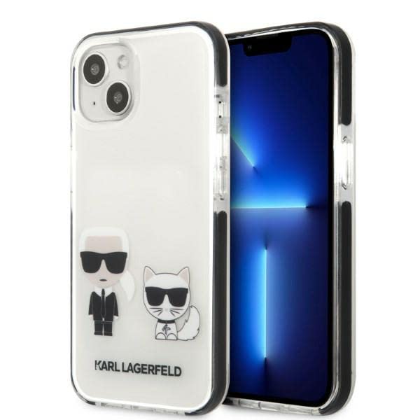Karl Lagerfeld KLHCP13STPEKCW Coque Rigide pour iPhone 13 Mini 5,4" Blanc Karl &