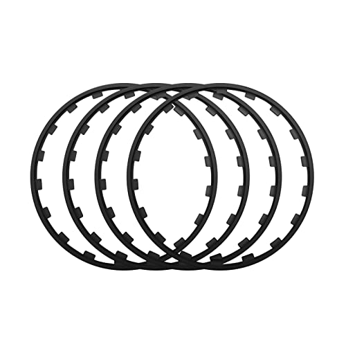 4Pcs Car Wheel Hub Rim Edge Anti-scratch Rubber Protector Ring Strip Tire Decoration Accessories，Compatible For Tesla Model 3 2017-2021 (Color : Black, Size : 18 Inch)
