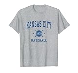 Kansas City KC Vintage Baseball Throwback Retro Design T-Shirt