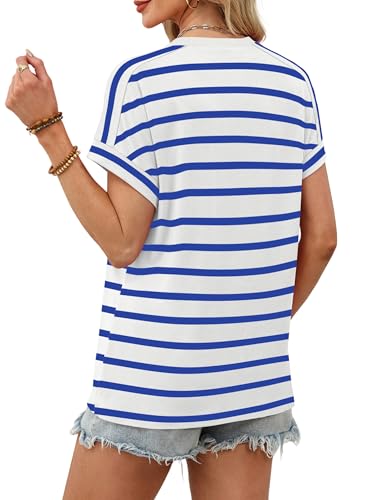 Image of WIHOLL Womens Tops Short Sleeve Shirts Summer Outfits 2026 Spring Dressy Casual Clothes Clothing