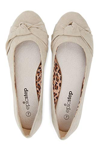 Image of Women's Flats with Knot Front Cute Ballet Flats for Women Casual or Dressy Shoes for Women Comfortable Flats Womens Shoes