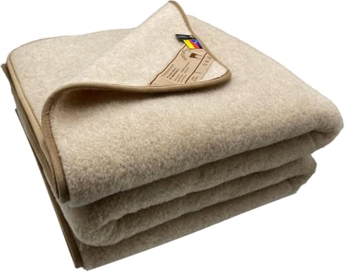 Wolldecke Lama Alpaca 20% Alpaca Wolle 80% Merino Wolle, Schurwolldecke (220x200)