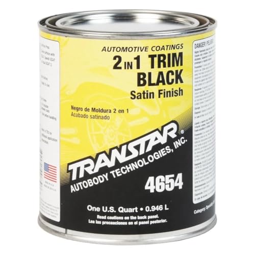 Transtar 4654 Satin Black 2-in-1 Trim Coating - 1 Quart