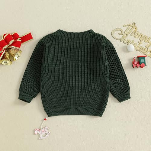 Newborn Baby Girl Boy Christmas Knit Sweater My First Christmas Tree Embroidery Winter Sweatshirt Outfit Fall Clothes4