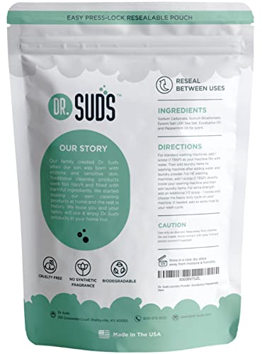 New Dr Suds Natural Laundry Detergent Powder 100+ Loads Eucalyptus & Peppermint Made With Natural Earth Ingredients #TOP1
