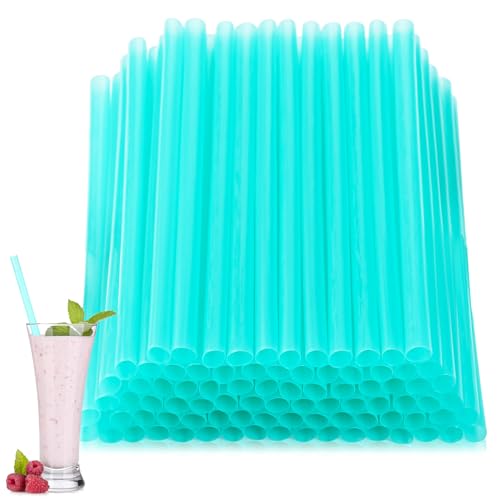 RimCereal 500 Pcs 9" Giant 10mm Jumbo Smoothie Straws Wide Mouthed Disposable Plastic Drinking Straws Poly Wrapped for Milkshakes Smoothies Bubble Tea Coffee