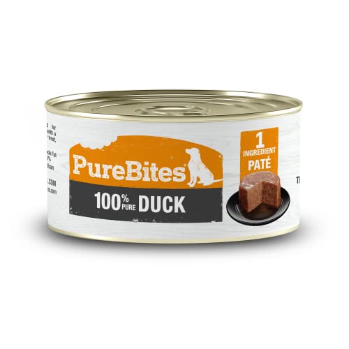 Purebites 100% Pure Duck Pate Dog Treat | Single 2.5Oz Can | Only 1 Ingredient | Case Of 12 #TOP23
