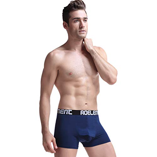 Ouruikia Men's Underwear Modal Boxer Briefs Breathable Separate Pouch Boxer Briefs with Functional Dul Fly4