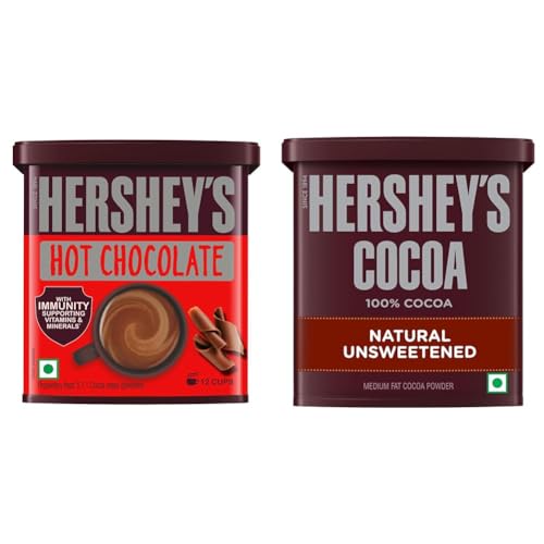 Image of HERSHEY'S Hot Chocolate Drink Powder Mix, 250 g and Hershey's Cocoa Powder, 225g