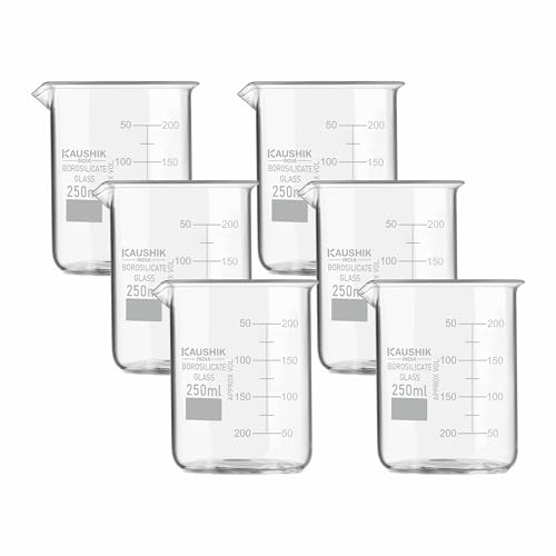 KAUSHIK INDIA Borosilicate Glass 3.3 Measuring Beaker 250ml ...