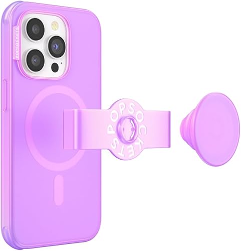 Miniatura 4 de PopSockets Funda para iPhone 14 Pro con Agarre Telefónico y Deslizador Compatible con MagSafe, Funda para iPhone 14 Pro, Carga Inalámbrica