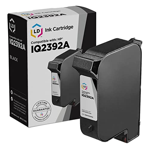 LD Remanufactured Ink Cartridge Replacement for HP IQ2392A (Aqueous Black) Compatible w 1000 2650P 2800 300P 3600P 3800P 500P 11k 13K 22K 24K 24K-PC 26K 30K 9K 9K-L DA608 and More