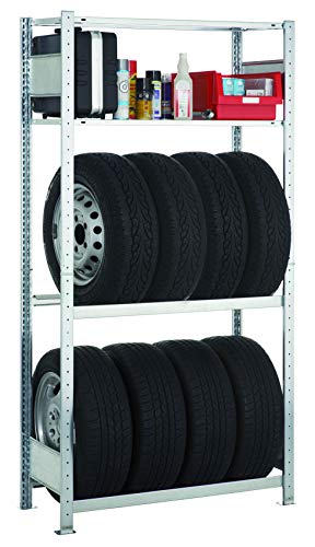 SCHULTE Lagertechnik 20741-4 Garagenregal Lagerregal, schwarz/Silber
