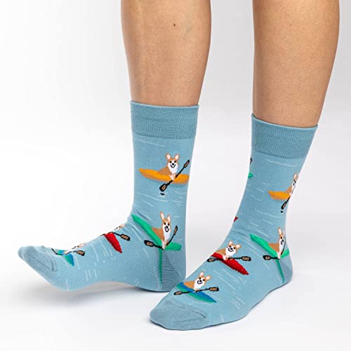 Good Luck Sock Women's Corgi Kayaking Dog Socks, Adult #TOP1