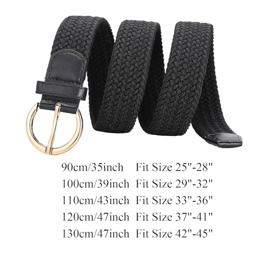 Women Elastic Braided Belt Woven Stretch Belt for Jeans Pants Casual Golf Belt2