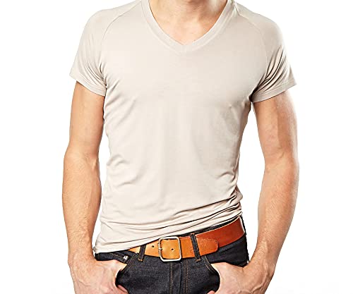 Mr. Davis Traditional Cut V Neck Undershirt in Bamboo Viscose - Stylish Undershirts with Stretch Fabric for a