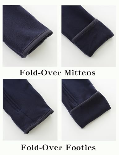 KIDDLETOWN Baby Fleece Overall, Baby Strampler, Neugeborene Schneeanzüge, Winter Herbst Schneeanzug Outwear mit Kapuze, Unisex Neugeborene Footed Jumpsuit für Mädchen Jungen 0-3 Monate