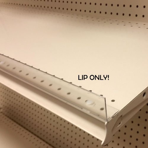 48" L Clear Gondola Or Wood Shelf Lip - 1.25" H Acrylic Front Fence W/Nylon Buttons - 20 Pack #TOP16