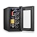 CLING Bodega Independiente Refrigerador Encimera Mini Vino Compacto Capacidad para 8 Botellas Control Digital Puerta de Vidrio Templado de Doble Capa Almacenamiento Inteligente de Vino