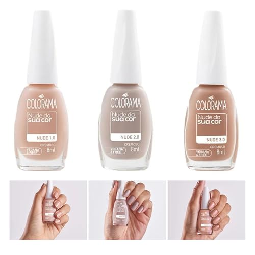 Kit 3 Esmalte Colorama Coleção Nude na Sua Cor 1 + 2 + 3