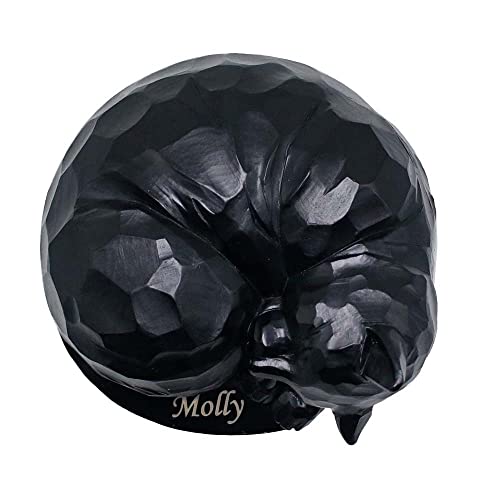 LAGGATTS Personalized Pet Urns for Cat Ashes, Resin Pet Cat Memorial Cremation Urns, Cat Memorial Gift, Engraved with Name