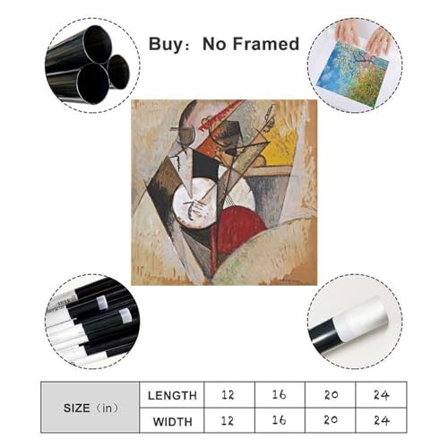 Modernisme Albert Gleizes Composition pour Jazz Toile Murale pour Mur Vide 71cm