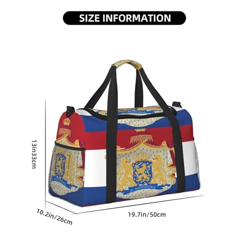 Flag Of Netherlands Travel Duffel Bag Large Foldable Waterproof Overnight Bag For Beach Swim Bags Pool Sports Gym4
