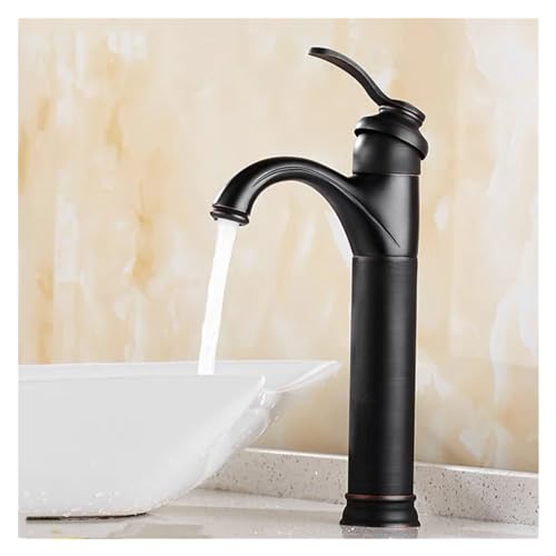 Robinet de lavabo mitigeur d'évier cuivre antique mitigeur eau froide chaude salle de bains