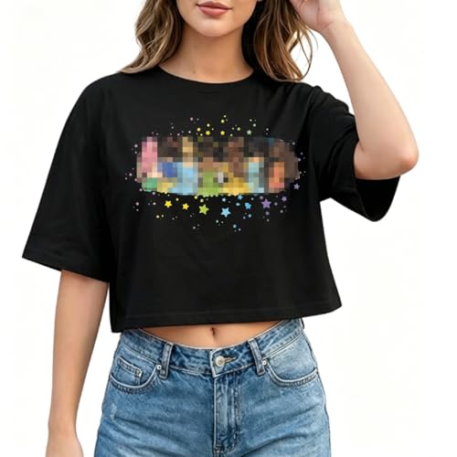 Image of Magical Crop Shirt for Women Magic Kingdom Princess Tshirt Funny Family Vacation Trip Tee Casual Holiday Top