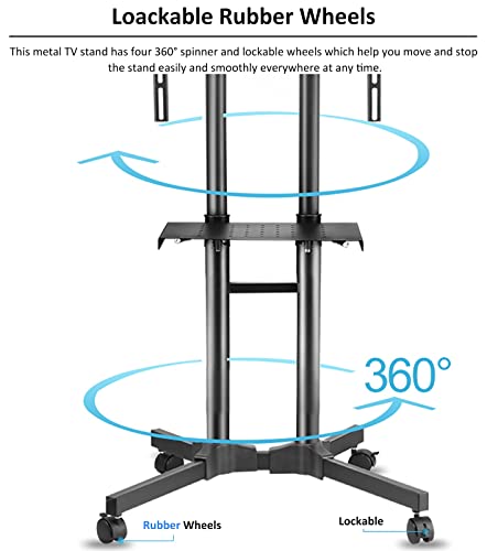 Soporte móvil para TV de piso para pantallas 32-70 pulgadas miniatura 3